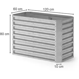 Vicco Komposter Silber, 120 x 60 cm, Gartenzubehör, Gartenpflege, Gartengeräte