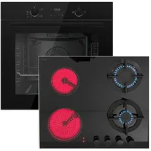 GASLINE GB850-FIB + Hybrid Gas-Elektro Kochfeld 60 cm
