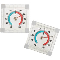 Fensterthermometer 2 x Thermometer Außenthermometer selbstklebend Thermometer