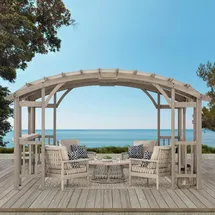 Sunjoy Zedernholz Pergola Dajti 305 x 427 cm grau