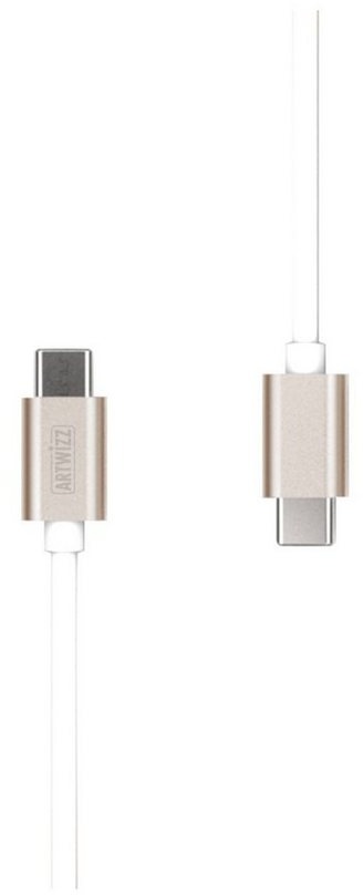 Artwizz USB-C auf USB-C male 1 Meter Kabel, Datenkabel, Ladekabel, Gold Smartphone-Kabel, USB Typ-C 2.0, USB Typ-C 2.0 (100 cm)