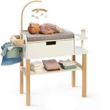 Musterkind Puppenwickeltisch Viola Natur/Weiß (30x90x71)