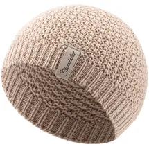 Sterntaler GOTS Strickmütze Waffel in beige, | Gr.: 43 cm