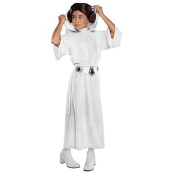 Rubie ́s Kostüm Star Wars Prinzessin Leia Deluxe, Original lizenzierte ‚Star Wars‘ Verkleidung weiß 128