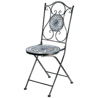 Kobolo Gartenstuhl 39 x 39 x 92 cm weiß-blau