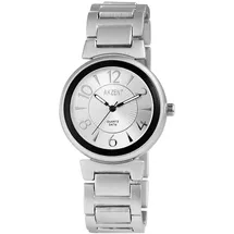 Akzent Damenuhr mit Metallarmband - Silber