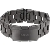 Garmin QuickFit 22-Uhrenarmbänder Armband aus Titan mit Schlitzen und grauer DLC-Bes...