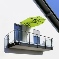 SCHNEIDER SCHIRME Balkonschirm »Salerno Mezza«, Breite: 150cm, U-förmig, abknickbar, Sonnenschutzfaktor: 50+ - gruen