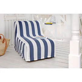 Jahnke Loungesessel JAHNKE "AIR LOUNGE", weiß (navy blau, weiß gestreift), B:60cm H:70cm T:90cm, Sessel, aufblasbar, Indoor & Outdoor, 60 cm Sitztiefe