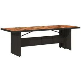 vidaXL 9-tlg. Garten-Bistro-Set mit Kissen Schwarz Poly Rattan vidaXL