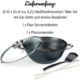 GSW Gusseisen Profesionell Wok 32 cm