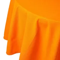 Homescapes Tischdecke aus 100% Baumwolle, 180 cm, rund, orange
