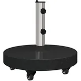 vidaXL Schirmständer für Ø38/48mm Stangen - Schwarzer Granit, 30 kg, rund