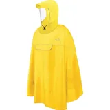 normani Regenponcho Regenponcho Sohra Wasserdichter Fahrradponcho mit Kapuze und Sichtfenster braun|gelb L/XL