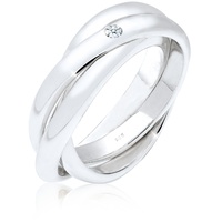 Elli DIAMONDS "Verlobungsring Diamant 0.03 ct. 925 Silber - Gr. 58 MM - in weiß - für Damen