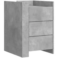 VidaXL Nachttisch Betongrau 45x50x65 cm Holzwerkstoff