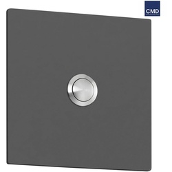 CMD Creative Metalldesign Klingelplatte, 10 x 10cm, IP44, Edelstahl pulverbeschichtet, anthrazit CMD-104-anthrazit