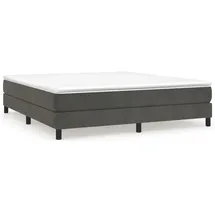 vidaXL Boxspringbett 160 x 200 cm dunkelgrau