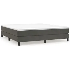 vidaXL Boxspringbett 160 x 200 cm dunkelgrau