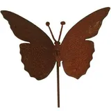 Wunderschöner & Hochwertiger Gartenstecker - Tier Figur – Rost Stecker/Tierfigur – Große Auswahl – Edelrost Gartenfigur – Metall Gartendeko (Schmetterling - Länge 100cm)