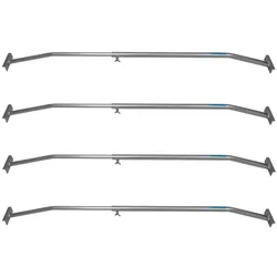 4x Alu-Bügel XL verstellbar 1320 - 2100mm für Anhänger Flach-Planen Planenstütze
