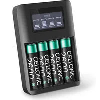 4X CELLONIC Ersatz Akku AA kompatibel mit Microsoft Xbox Series X, Series S/One Controller Ersatzakku 4X AA 2600mAh + Ladegerät Game Gamepad Joypad Batterie