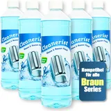 Cleanerist | 5x 1L Scherkopfreiniger Nachfüllflüssigkeit für Braun Clean & Renew (Series 3/5/7/8/9) – Ersatz zum Nachfüllen von 50 CCR Reinigungskartuschen – Rasierer Reinigungsflüssigkeit Lemon Fresh