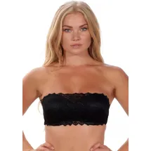 After Eden D-cup & up Bandeau-BH "ANNA", Damen, Gr. 85, Cup G, schwarz, Spitze, Obermaterial: 84% Polyamid, 16% Elasthan, AFTER EDEN D-CUP & UP, unifarben, figurbetont, BHs Bandeau-BH, abnehmbare Träger, mit Schale, mit Bügel, mit Spitze, feminin