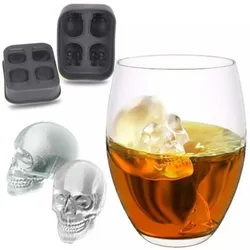 Silikon Eiswürfelform Totenkopf Skull Eiswürfel Eis für Whiskey Wein Bar Party
