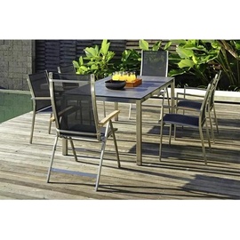 Zebra Technologies Zebra Gartentischgestell, Silber, Metall, eckig, 90x74x160 cm, Gartenmöbel, Gartentische, Gartentische