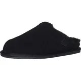 Herren Hausschuh Pantoffel aus Lammfell in 3 Farben TPR Sohle - Schwarz - 48
