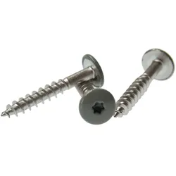 5,5x35 mm Montageschraube für HPL Schichtstoffplatten, Torx, V4A, Kopf dunkelgrau lackiert, 100 Stück/VE