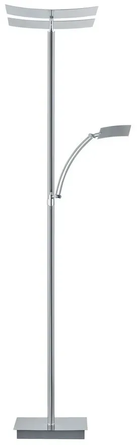 Hell LED-Stehlampe Andy Alu, Eisen, Stahl & Metall Silber Nickel matt