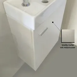 Aloni Weiß Waschplatz Waschbecken Schrank + Spiegel WC Gäste Toilette Badmöbel klein