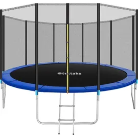 Tectake Garfunky 457 cm inkl. Sicherheitsnetz und Leiter schwarz/blau