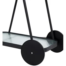 VCM ebuy24 Servierwagen, Schwarz und Klare Streifen.