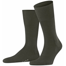FALKE Herren Socken - Airport, Kurzstrumpf, Freizeit- und Business-Socken, Unifarben Grün mel. 45-46