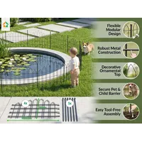 POWERTEC Garden Teichzaun 100 x 80 cm Grau/Metall