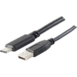 S-Conn S-Conn 77143-3.0 3m USB A USB C Männlich Männlich Schwarz USB Kabel (3 m, USB 3.1), USB Kabel