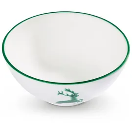 Gmundner KERAMIK Schüssel Durchmesser: 17 cm Grüner Hirsch Geschirr, handgemacht in Österreich