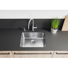 Blanco Solis 340/180-U links Unterbau Edelstahl Handbetätigung 585 x 440 mm