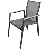 BEST Freizeitmöbel Rhodos Dining-Sessel 57,5 x 67 x 88 cm anthrazit