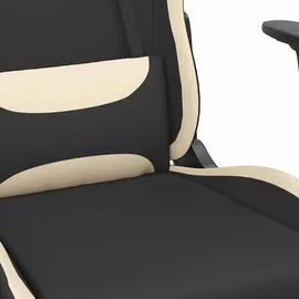 vidaXL Gaming-Stuhl mit Massage & Fußstütze Schwarz und Creme PC / PS3