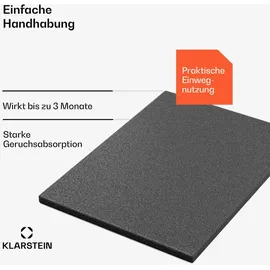 Klarstein Mülleimer für die Küche mit Geruchskontrolle, 4er-Pack, kompatibel mit Yuma, ausgestattet mit Kohlefilter für effiziente Geruchsneutralisation - Schwarz