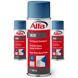 Alfa Sprühlack für innen und außen - Lackieren und Dekorieren, hohe Deckkraft Farbspray, Sprühdose, Made in Germany (12 x 400 ml Hochglanz, RAL 5010 Enzianblau)