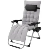 Hauki Sonnenliege 82 x 65 x 112 cm Grau