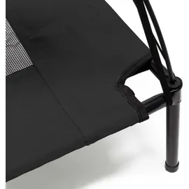 fudajo Hundebett mit Dach M 76 x 60 x 16 cm schwarz