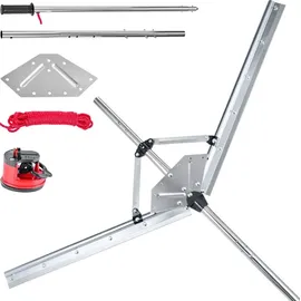 Vevor Teichrechen, Wasser Unkrautrechen mit 1219 mm max. Schnittbreite, Stahlklingen, See-Unkrautschneider mit 9 m Nylonseil, Seerechen zum Entfern...