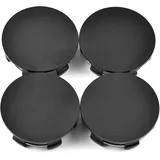 RhinoTuning 4 Stück Radnabenkappen für Nabendeckel OD 65 mm ID 59 mm, Schwarz Radnabenabdeckung Geeignet für Mustang Focus F150 Contour Rad, F8ZZ1030 2M5Z-1130-AA Felgendeckel