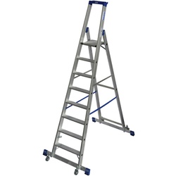 KRAUSE Stufen-Stehleiter »STABILO«, 8 Sprossen, Aluminium - silberfarben